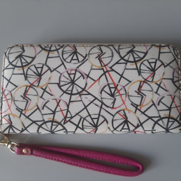 Fossil Long Wallet - Bicycle Wheel Abstract Design - Picture 2 of 6